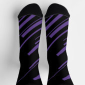 Chaussette Diagonales en violet et noir (Haut)