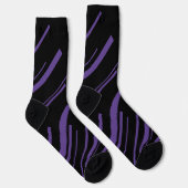 Chaussette Diagonales en violet et noir (Droite)