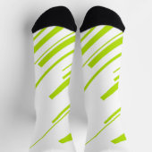 Chaussette Diagonales - Lime vert et blanc (Haut)