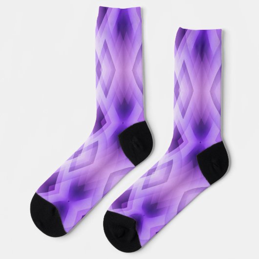 Chaussette Diamants géométriques violets (Gauche)