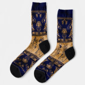 Chaussette Dieux égyptiens et frontière décorative (Gauche)