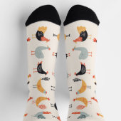 Chaussette Différents poulets sur arrière - plan blanc (Haut)