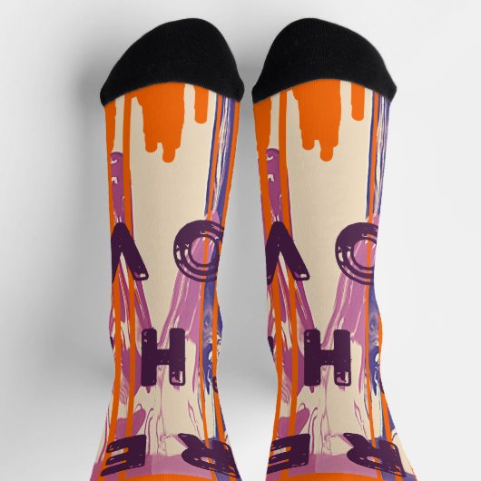 Chaussette Diffuser L'Amour Fondu Couleurs Citations Positive (Haut)