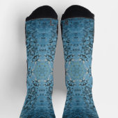 Chaussette Digital Mandala bleu et jaune (Haut)