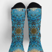 Chaussette Digital Mandala bleu rouge et jaune (Haut)