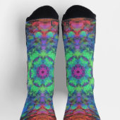 Chaussette Digital Mandala Green Blue Orange et rose (Haut)