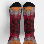 Chaussette Digital Mandala rouge orange et bleu (Haut)