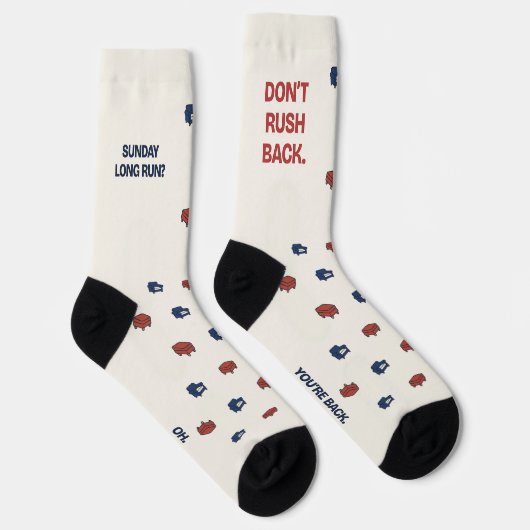 Chaussette Dimanche Longue Course Ne Vous Pressez Pas Drôle d (Droite)