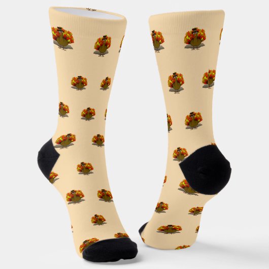 Chaussette Dinde de Pèlerin de Thanksgiving (Angulaire)