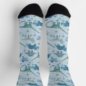 Chaussette Dinosaur Motif bleu (Haut)