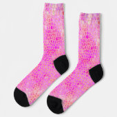 Chaussette Dinosaure rose caché (Gauche)