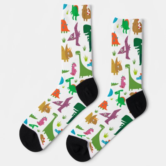 Chaussette Dinosaures Abstraits (Gauche)