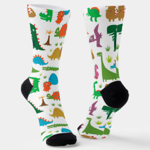 Chaussette Dinosaures Abstraits
