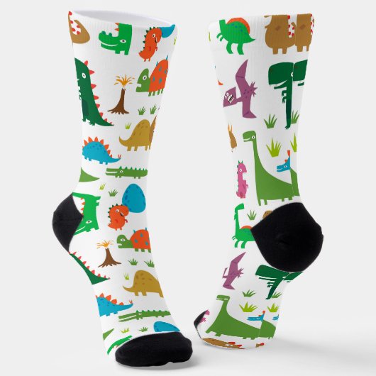 Chaussette Dinosaures Abstraits (Angulaire)