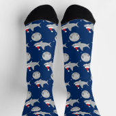 Chaussette Disco Ball Shark Santa Hat Noël (Haut)