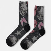 Chaussette Disco Hearts Socks – Cute Glam Gift for Her (Gauche)