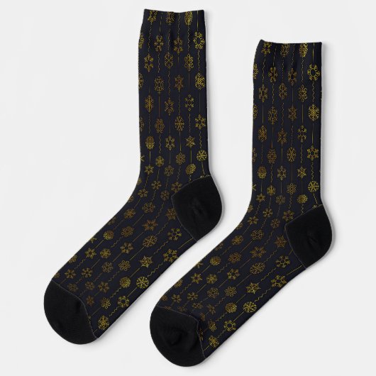 Chaussette Divers modèles de flocons de neige (Gauche)