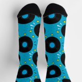 Chaussette DJ Vinyl Records Motif rétro (Haut)