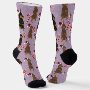 Chaussette Doberman Pinscher de Noël