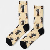 Chaussette Doberman Pinscher Peinture Dobie Art Chien Non Déc (Gauche)
