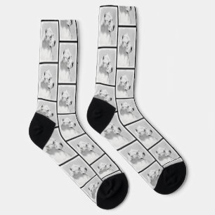Chaussette Dogo Argentino Peinture Mastiff Art Canin Original