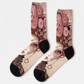 Chaussette DOLLFACE STEAMPUNK ÉQUIPE Premium durable (Gauche)