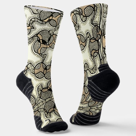 Chaussette Doodart blanc et chaussettes bronzées (Angulaire)