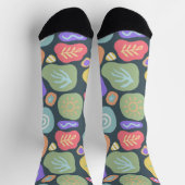 Chaussette Doodles de rêve - Boho Nature Vibrant Design Motif (Haut)