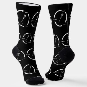 Chaussette Dormir Répéter Lacrosse Sport Ventilateur Dire