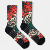 Chaussette Dot Mandala Rouge Blanc Bleu et Vert (Droite)