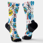 Chaussette Dr Seuss | Caractères avec Motif de crayons (Angulaire)