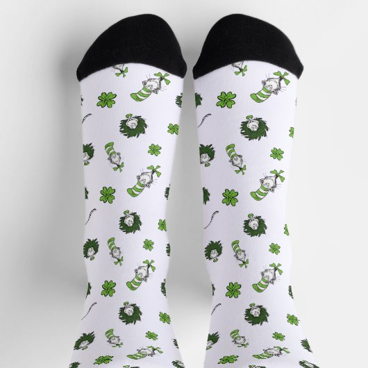 Chaussette Dr Seuss | Chat dans le Motif Casquette Clover (Haut)