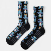 Chaussette dragon bleu (Gauche)