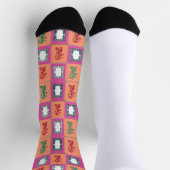 Chaussette Dragons 9 Barbie Rose et Corail Design (Haut)
