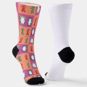 Chaussette Dragons 9 Barbie Rose et Corail Design (Angulaire)