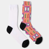 Chaussette Dragons 9 Barbie Rose et Corail Design (Droite)