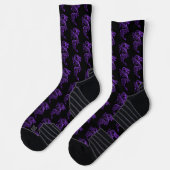 Chaussette Dragons asiatiques violets (Gauche)
