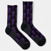 Chaussette Dragons asiatiques violets (Droite)