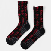 Chaussette Dragons d'Asie Rouge (Gauche)