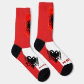 Chaussette Drapeau albanais patriotique, Albanie durable (Droite)