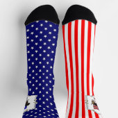 Chaussette Drapeau américain Dachshund Dachsie (noir et bronz (Haut)