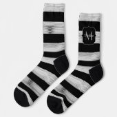 Chaussette Drapeau américain Russe Bois Noir Blanc Amérique M (Gauche)