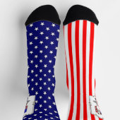 Chaussette Drapeau américain Taureau (lb brindle blanc 3) (Haut)