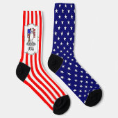 Chaussette Drapeau américain Taureau (lb brindle blanc 3) (Droite)