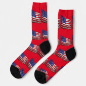Chaussette Drapeau américain vintage Thunder_Cove (Gauche)