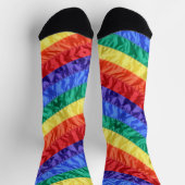 Chaussette Drapeau arc-en-ciel gris Stripes arc-en-ciel LGBT  (Haut)
