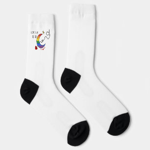 Chaussette Drapeau arc-en-ciel LGBTQ Amour dans l'air