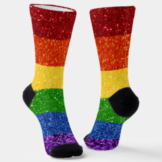 Chaussette Drapeau arc-en-ciel pailleté LGBT
