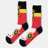 Chaussette Drapeau Belge Patriotique, Durable Belgique (Gauche)