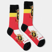 Chaussette Drapeau Belge Patriotique, Durable Belgique (Droite)